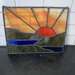 Stained Glass Sunrise Sunset Sun Stained Glass Suncatcher